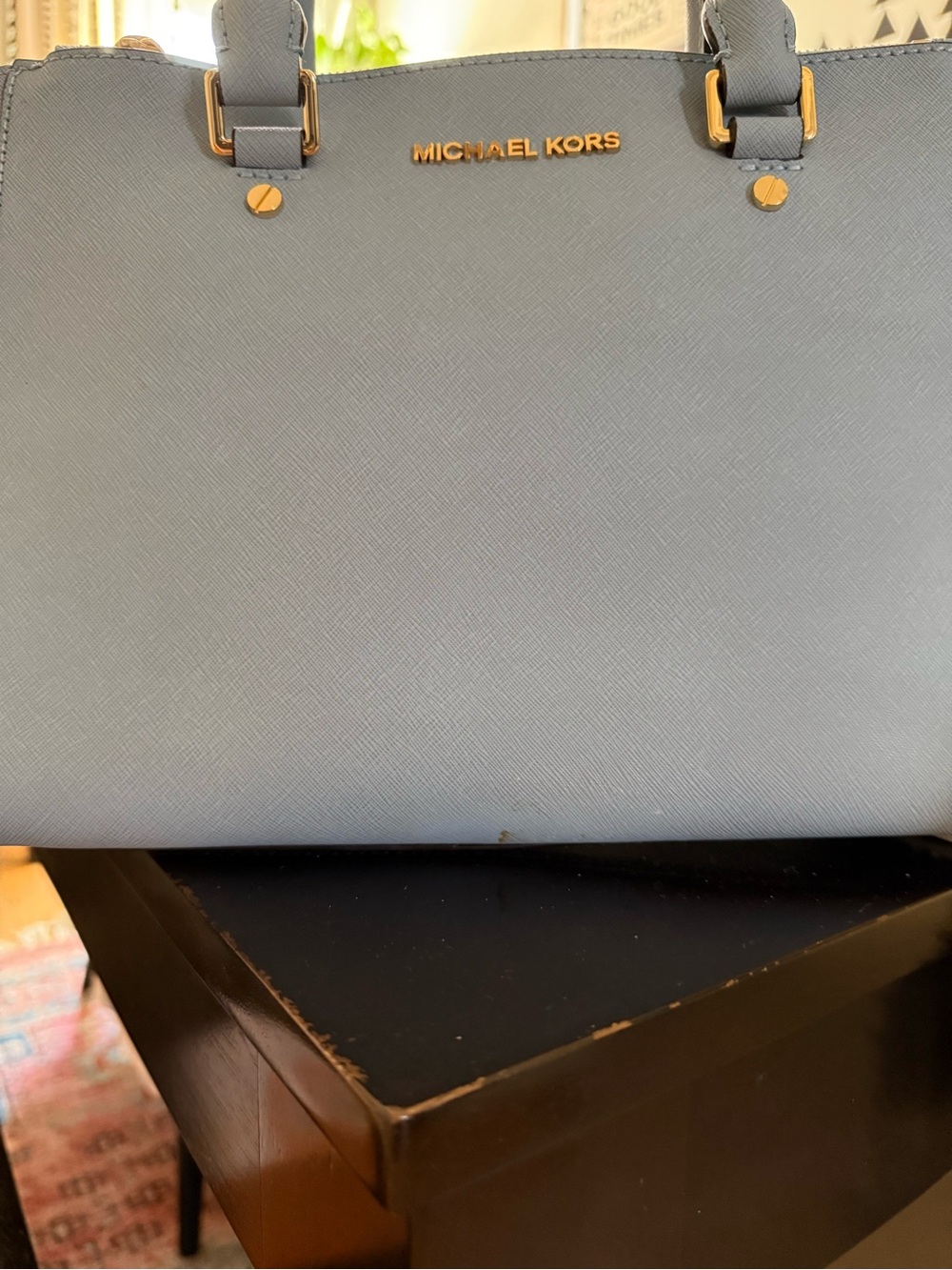 Michael Kors Sutton Medium Saffiano Leather Satchel (Flawed) - Picture 11 of 12